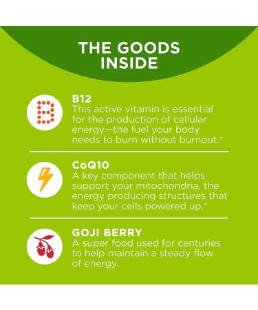 OLLY Daily Energy Gummy - Caffeine Free, Vitamin B12, CoQ10, Goji Berry - 120 Count Pouch - Buy Online on GoSupps.com