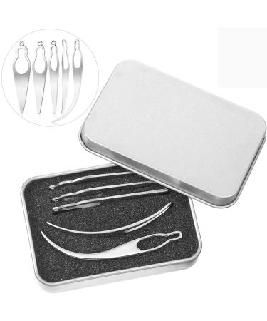 5 pieces Dreadlocks Tool sister locks Dreadlocks Hair extensions LOCS Torture accessories Easyloc hair tool crochet with 1 metal gift box for different locs (silver)