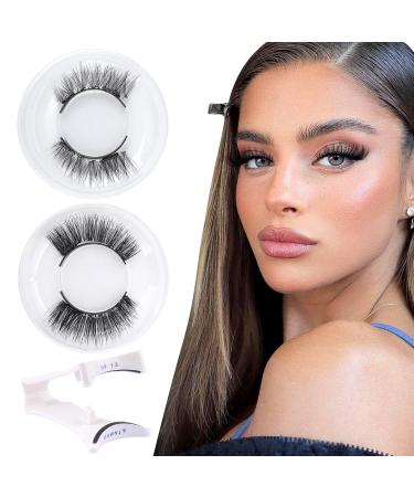 Buy WIWOSEO Reusable Magnetic Eyelashes - Dual Magnetic Lashes for a Natural Look | Glue-Free with Applicator | 2 Pairs B-15MM for Effortless Beauty - Buy Online on GoSupps.com