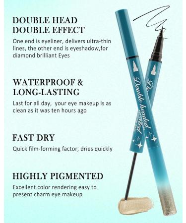  Lestpola 2 in 1 Eyeliner Glitter Eyeliner Waterproof Eye Liner Eyeliner Metallic Multireflex Finish High Pigmentation Colour Intense Shimmer Liquid Smudge-Proof Eyeliner - Buy Online on GoSupps.com