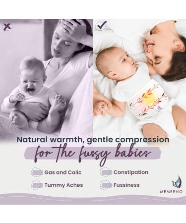 Baby Belly Band for Gas & Colic Relief - Self Heating Tummy Wrap for Newborns | Colic Belt & Gas Wrap - Soft Feathers Design - Buy Online on GoSupps.com