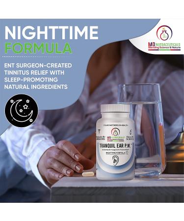 Tranquil Ear PM: Tinnitus Relief Supplement by Ear Surgeons - Nighttime Formula - All-Natural 30 Vegan Capsules - Buy Online on GoSupps.com