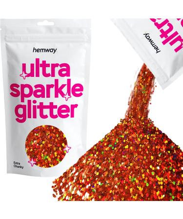 Hemway Extra Chunky Glitter 100g 3.5oz Cosmetic Safe 1mm - Bronze Holographic Bronze Brown Holographic Extra Chunky - 100g