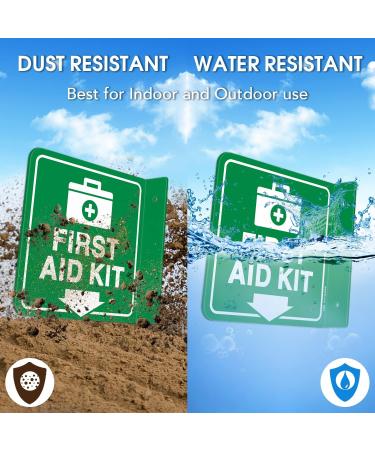 T&R First Aid Kit Sign First Aid Kit with Down Arrow - 2 Pack - 6 x 6 Inches Acrylic 2 pre-drilled holes Includes Matching Screws Use for Office/Business - Buy Online on GoSupps.com