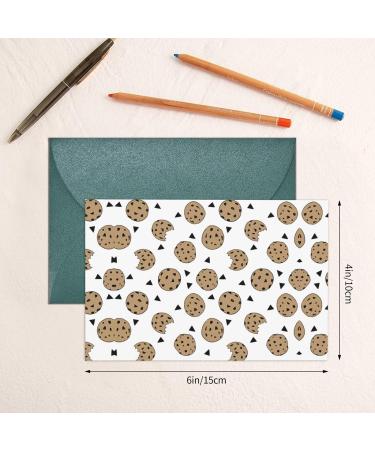 YYHHAOFA Dark Green Cookies Food Chocolate Chip Biscuits Pearl Paper Holiday Card Greeting Card Suitable For Christmas Party Invitations Dark Green One Size - Buy Online on GoSupps.com