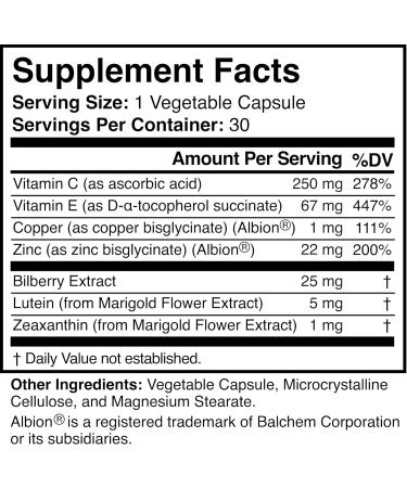 Visigard - Natural Eye and Vision Supplement - Non-GMO Vegan Gluten-Free - Buy Online on GoSupps.com