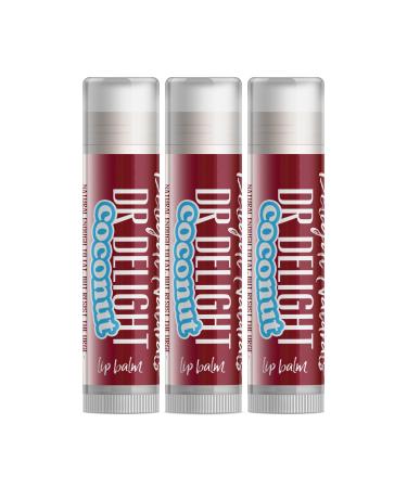 Dr Delight Coconut Lip Balm - Set of Three