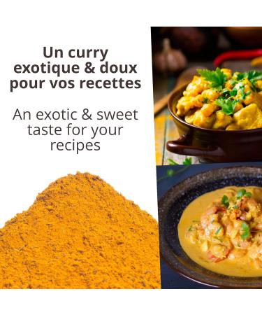 Khla - Organic Yellow Curry Powder - Bag 180g - Gentle Non Spicy Curry Mix - Cooking & Baking Ingredient - Indian Curry Thai - Buy Online on GoSupps.com