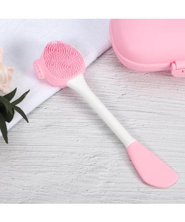 VOCOSTE Silicone Facial Cleansing Brush - Multifunctional Handheld Face Scrubber for Skincare & Massage - Pink White - Buy Online on GoSupps.com