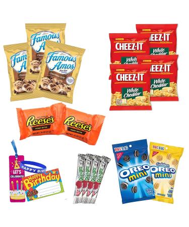 Birthday Gift Basket Care Package (60 Count) Snacks Food Cookies Chips Candy Party Variety Gift Box Pack Assortment Basket Bundle Mix Bulk Sampler Treat College Students Kids Teens Office School - Buy Online on GoSupps.com