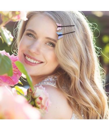 PAGOW 30PCS Butterfly Hair Clips - Fabric Fashionable Bobby Pins with Pearl Decoration for Women and Girls - 10 Styles, 3 Pcs Each - Buy Online on GoSupps.com