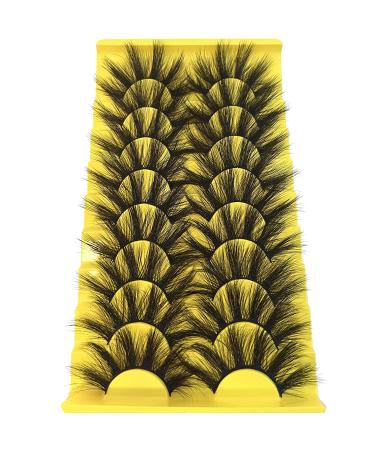 HeyAlice Manga Cosplay 23mm Dramatic Mink Lashes - 9 Pairs Long Fluffy 6D Volume Strip Eyelash Pack - Buy Online on GoSupps.com