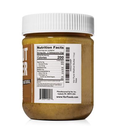 Vr Walnut Butter 11oz Jar - Premium Quality Nut Spread - Single Pack 11 Ounce - Buy Online on GoSupps.com