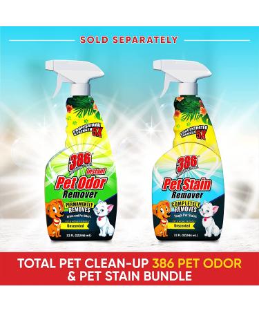 386 Professional Strength Pet Odor Eliminator - Premium Unscented Neutralizer for Dogs & Cats - Long-Lasting Multipurpose Urine Remover - Buy Online on GoSupps.com