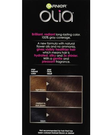 Garnier Olia Ammonia-Free Hair Color 4.15 Dark Soft Mahogany - Permanent Dye, Oil-Rich Formula (1 Count) - Buy Online on GoSupps.com