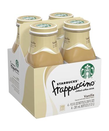 Starbucks Frappuccino Vanilla Coffee Beverage 9.5 oz Glass Bottles - 4 Pack - Buy Online on GoSupps.com
