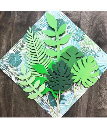 KIPTVO 13PCS Tropical Palm Leaves Cake Topper Tropical Leaves Cake Topper Greenery Cake Topper Palm Leaf Cake Topper Plant Leaf Tropical Birthday Jungle Hawii Theme Birthday Party Cake Decorations - Buy Online on GoSupps.com