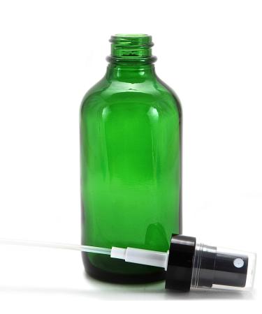 Vivaplex 6 Pack Green Glass Bottles with Black Fine Mist Sprayer - 4 oz Ideal for DIY & Travel - Eco-Friendly Packaging - Buy Online on GoSupps.com