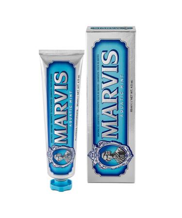 Marvis toothpaste aquatic mint 85 ml uniquely aromatic toothpaste promotes healthy gums and long -lasting freshness toothpaste with taste of water mint 1 x 85 ml - Buy Online on GoSupps.com