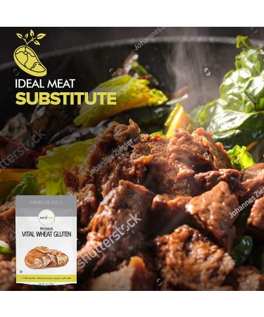 Naturtonix Vital Wheat Gluten 12 oz - Pure Non-GMO Vegan Protein, Keto Friendly - Certified Kosher - Resealable Fresh Pouch - Buy Online on GoSupps.com