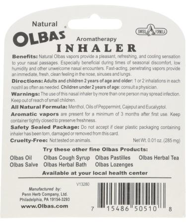 Olbas Inhaler Clip Strip - Natural Nasal Decongestant for Instant Relief - Buy Online on GoSupps.com