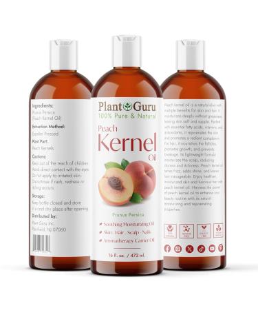 Peach Kernel Oil 16 oz - 100% Pure Natural Carrier Oil for Cooking Skin Hair & Body Moisturizing | International Shipping - Buy Online on GoSupps.com