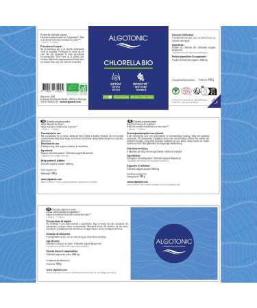 Algotonic - Organic Chlorella 100% PURE - 200 tablets - Food supplement - Chlorella vulgaris powder - Maintaining good intestinal health - Detox - Intestine - Buy Online on GoSupps.com