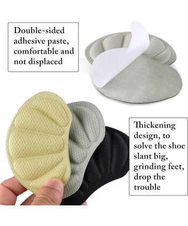 TSHAOUN Heel Cushion Pads - 6 Pairs, Prevent Grind Feet, Self-Adhesive Inserts for Women Men - Black Gray Beige - Buy Online on GoSupps.com