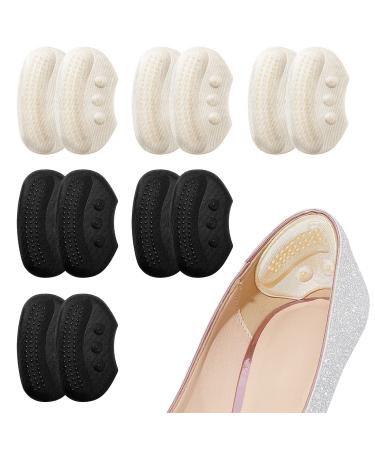 6 Pairs Heel Grips Self-Adhesive Heel Cushion Heel Cushion Pads Heel Grip Shoes Too Big for Ladies Liners Heel Blister Protectors for Women Man Fit and Comfort