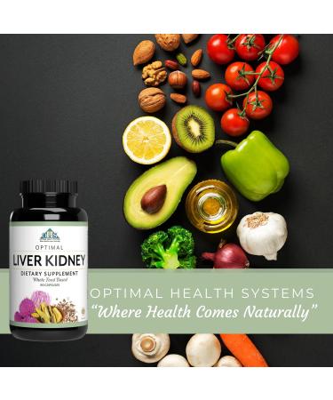 Optimal Health Systems Liver/Kidney | Detox & Cleanse | Milk Thistle Dandelion Barberry Molasses + Opti-Blend Enzymes for Absorption | 90 Capsules - Buy Online on GoSupps.com