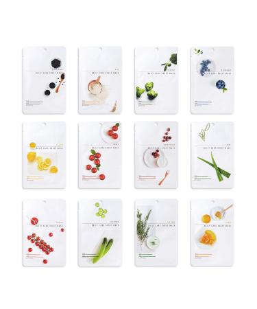 Eunyul Daily Care Cucumber Face Mask Pack - 10 Pieces Vegan Korean Skincare Hypoallergenic Tencel & Natural Ingredients - International Shipping Available - Buy Online on GoSupps.com