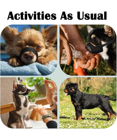 Mayerzon Soft Dog Muzzle for Short Snouts - XS Black | Perfect for Chihuahua Shih Tzu American Bulldog - Durable & Comfortable Fur Care - Buy Online on GoSupps.com