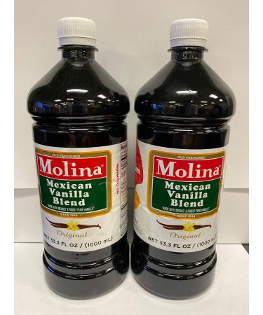 Molina Mexican Vanilla Blend By Molina Vainilla, 33.3 Oz / 1000 Ml (Vanillin Extract) by Molina Vanilla 33.3 fl oz (pack of 2)