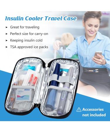 Youshares Insulin Cooling Bag - Diabetic Pocket with 2 Cooling Packs for Safe Travel | Silver Lotus | Diabetes Accessories & PEN Cool Box - Buy Online on GoSupps.com