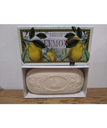 Lemon Scented Soap - 10.5 Ounces by Saponificio Artigianale Fiorentino. Luxury Single Handmade Soap Bar.