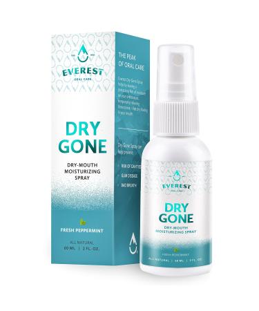 Natural Dry Mouth Moisturizing Spray  Dry Gone Throat Moisturizer Helps Provide Relief from Cotton Mouth with Neem, Peppermint Oil, & Herbal Extracts  Alcohol & Sugar Free Oral Treatment by Everest