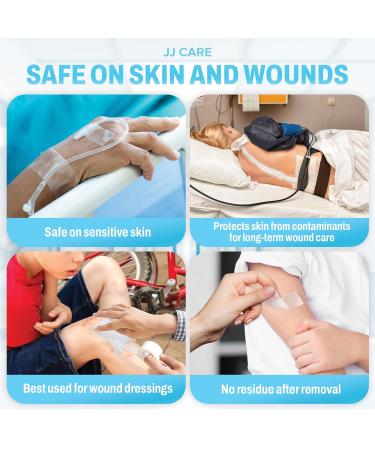 JJ CARE Transparent Medical Tape - 12 Pack 1"x10 Yards No Residue Clear Surgical Tape for Wound Care Easy-Tear First Aid Tape - Buy Online on GoSupps.com