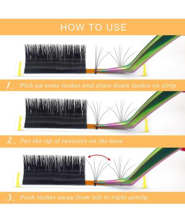 Shop Self-Fleed Eyelash Extensions - .03 .07 .10 Easy Fan Volume Lashes - C D Curl Individual 12mm Black - Buy Online on GoSupps.com
