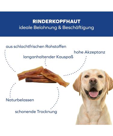 Schwenner Beef Head Skin Dried Dog Snacks - 500g Dental Care for Dogs - 20cm Treats - International Shipping - Buy Online on GoSupps.com