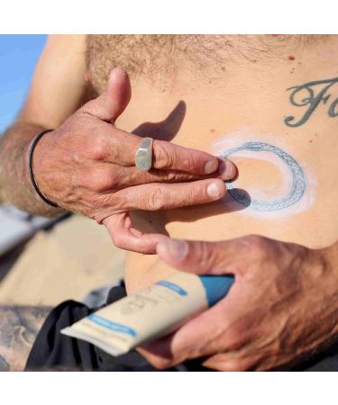 Suntribe Natural Mineral Sport Sunscreen SPF 50 - 100 ml Organic - 100% Natural & Reef Safe Non-Nano Mineral UV Filters Highly Water & Sweat Resistant - Brilliant White - Buy Online on GoSupps.com