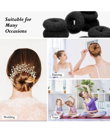 6-Piece Hair Bun Maker Set - Ring Style Donut Bun Shaper & Hair Accessories with Bobby Pins, Elastic Bands, and Ponytail Tools for Women, Girls, Kids - Black - Buy Online on GoSupps.com