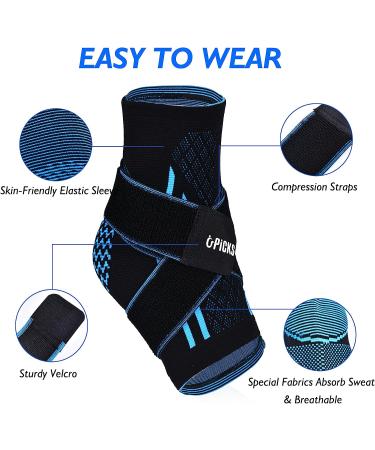 U-pick Relief Ankle Brace for Plantar Fasciitis & Heel Spur - Compression Sleeve for Achilles Tendonitis - Sports Brace for Basketball, Volleyball & Running - Black - Buy Online on GoSupps.com