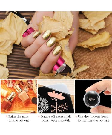 2 Pcs Mini UV Nail Lamp with Stamper & Scraper Plate - Portable LED Light Dryer for DIY Nail Art - Buy Online on GoSupps.com