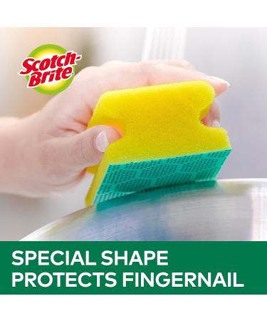 Scotch-Brite Fresh Heavy Duty Scrub Sponge 16 Pieces - Green - Cleans Tough Messes, Food-Trapping Resistant - Buy Online on GoSupps.com