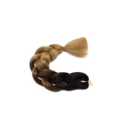 Sego Ombre Jumbo Braid Hair Extensions 24 Inch - 3 Pieces Dark Medium & Light Brown Crochet Twist 300g - Buy Online on GoSupps.com