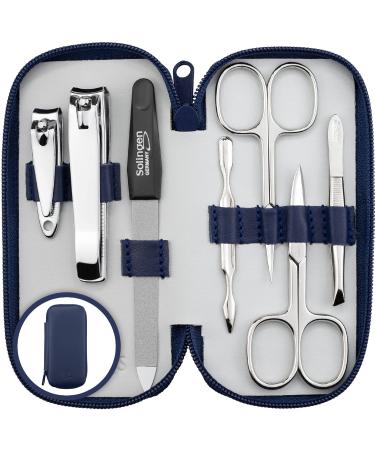 marQus Solingen Germany Manicure Sets for Women & Men 7 Pcs Set - Quality Grooming Kit Nail Clippers & Toenail Clippers tweezers Nail Kit - Fabulous Gift for all Occasions 4. Blue