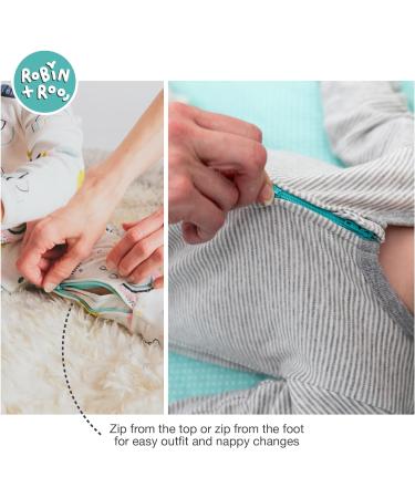 100% Cotton Two-Way Zipper Baby Sleepsuit Unisex Onesie Romper 3-6 Months Rainbow - Buy Online on GoSupps.com