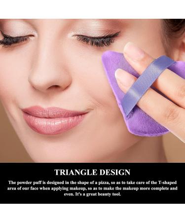 Powderary Tassel Triangle Makeup Puff - 12 Soft Body Face Sponges for Wet & Dry Mineral Powder Application - Black & Purple - Buy Online on GoSupps.com