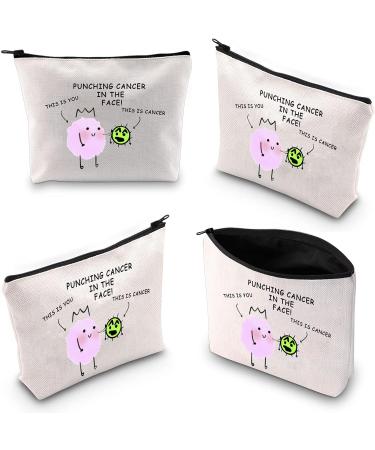 Funny Cancer Awareness Gift - Zippered Makeup Bag | Punching Cancer UK - Shop Now - Buy Online on GoSupps.com