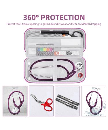 Premium Stethoscope Case for MDF & Littmann Models - Durable Purple with Mesh Pocket for Nurse Accessories - International Shipping Available - Buy Online on GoSupps.com